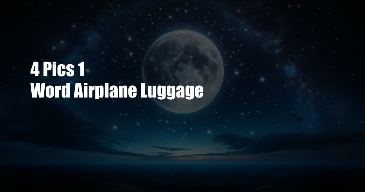 4 Pics 1 Word Airplane Luggage