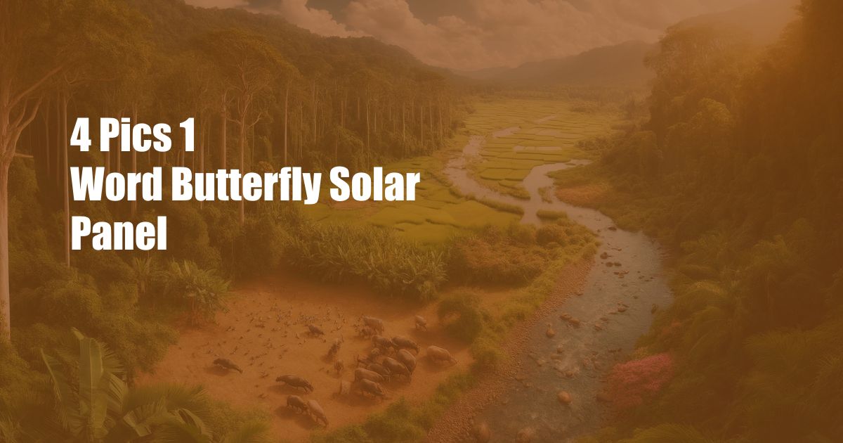 4 Pics 1 Word Butterfly Solar Panel