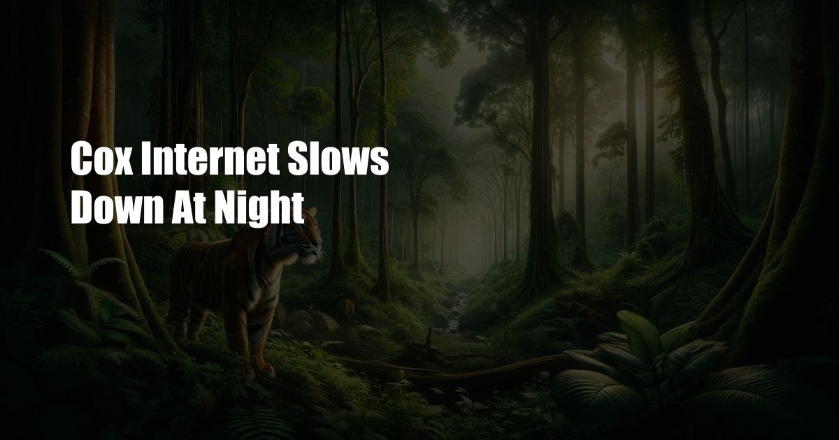 Cox Internet Slows Down At Night