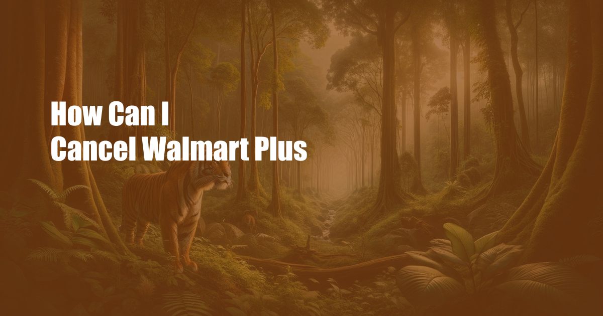 How Can I Cancel Walmart Plus