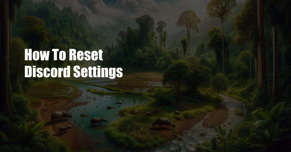 How To Reset Discord Settings