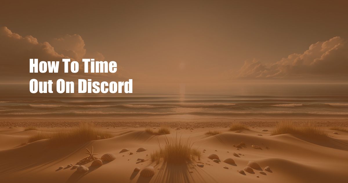 How To Time Out On Discord