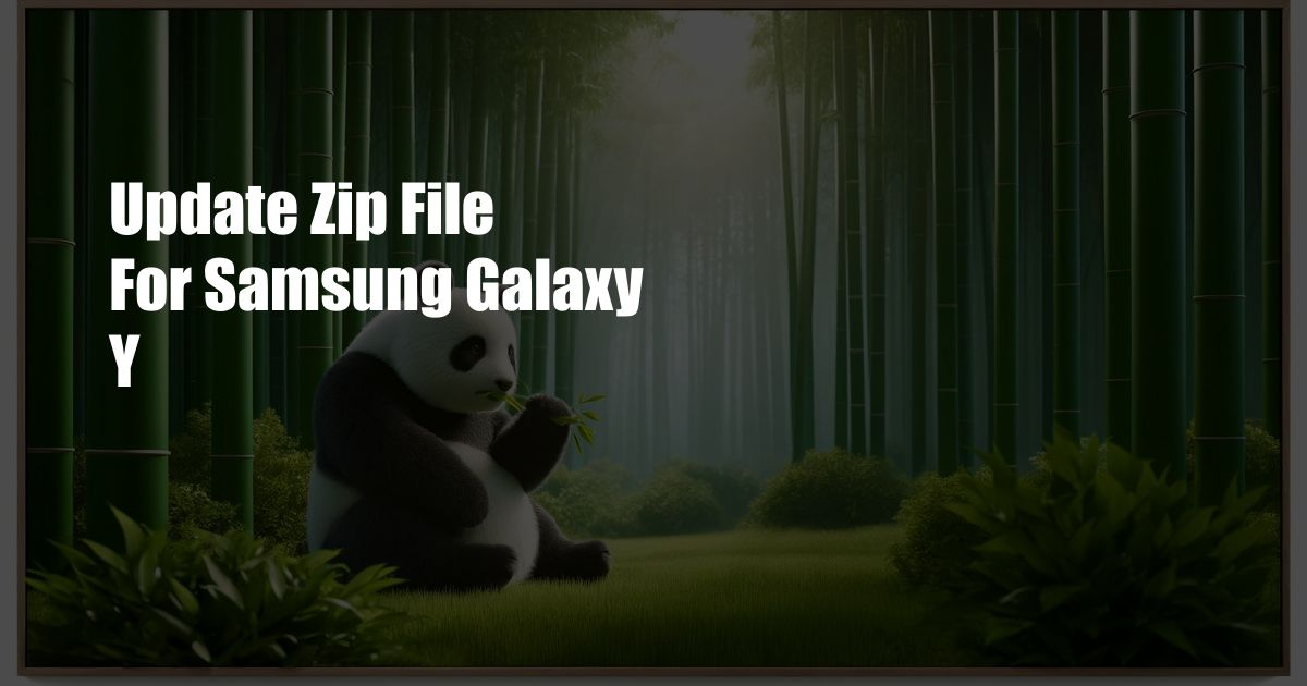 Update Zip File For Samsung Galaxy Y